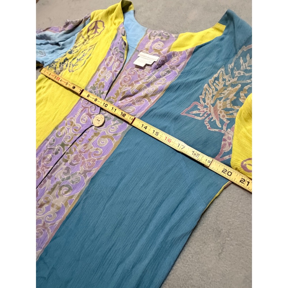 Soft Surroundings Patchwork Tunic Yellow Blue Pur… - image 6